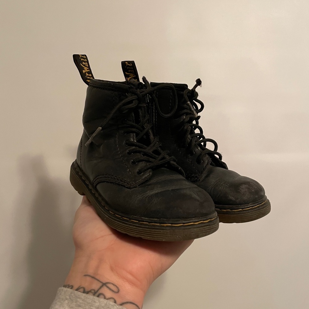 Dr. Martens Black Kids Boots